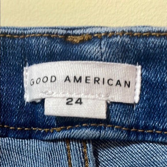 Womens New Good American Good Legs Distressed Skinny Jeans Plus Size - Picture 2 of 6